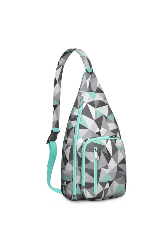 Abstract Art Sling Backpack – Colorful Geometric Tie Dye Crossbody Daypack, Psychedelic Pop Art Hiking Bag for Women & Men, Fashionable & Lightweight Outdoor Travel Pack