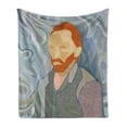 thumbnail image 1 of Abstract Art Soft Flannel Fleece Throw Blanket, Modern Painting of a Man Western Artwork Character Influential Collage, Cozy Plush for Indoor and Outdoor Use, 50" x 70", Multicolor, by Ambesonne, 1 of 5
