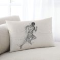 thumbnail image 1 of Abstract Art Sports Running Throw Pillow Cover,Black and White Lines Rustic Rectangle Decorative Pillow Case Protector Soft Cushion Cover Lumbar Pillowcase for Couch Sofa Bedroom Car Decor 12x20 Inch, 1 of 8