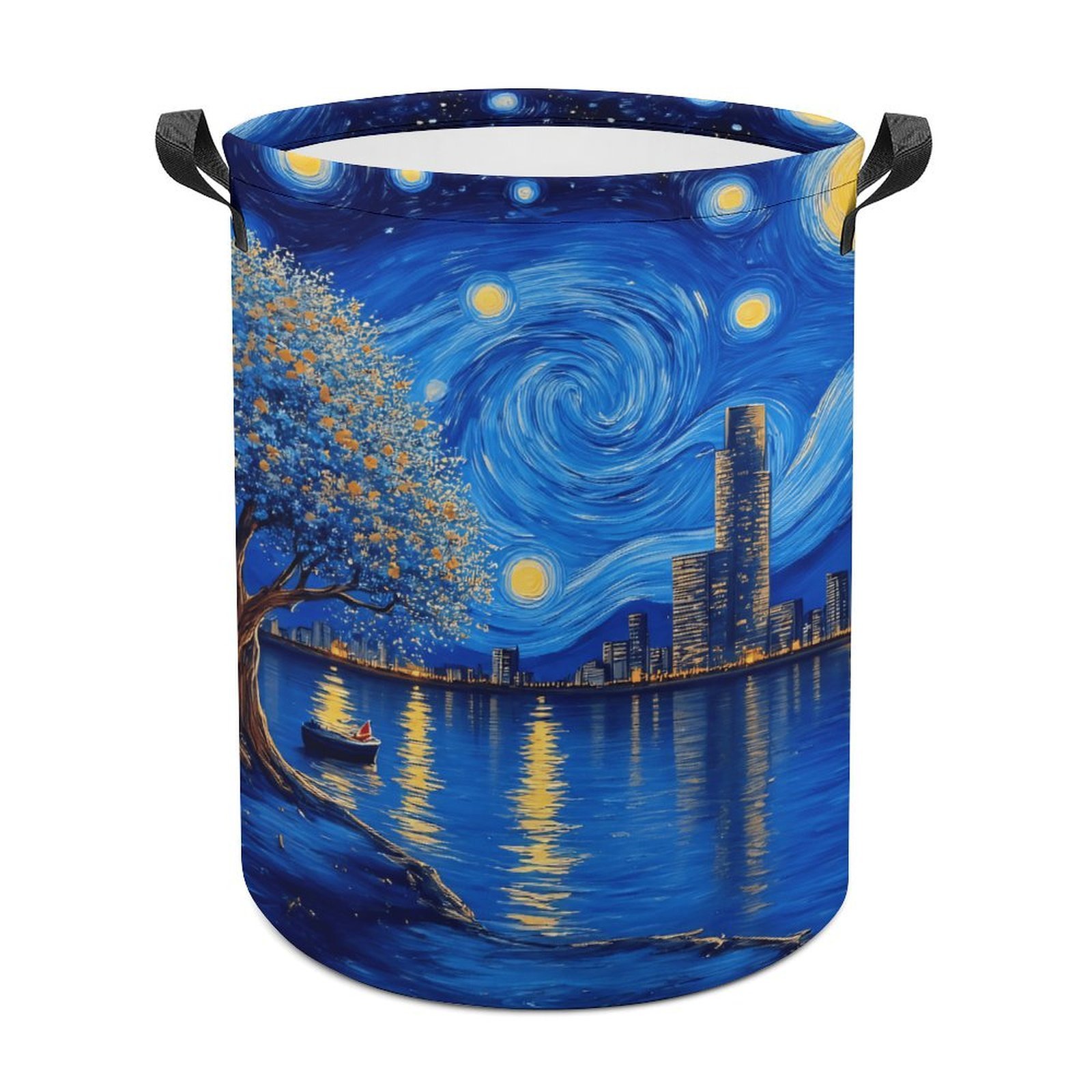 Abstract Art Starry Sky Laundry Basket for Dirty Clothes Storage Hamper ...