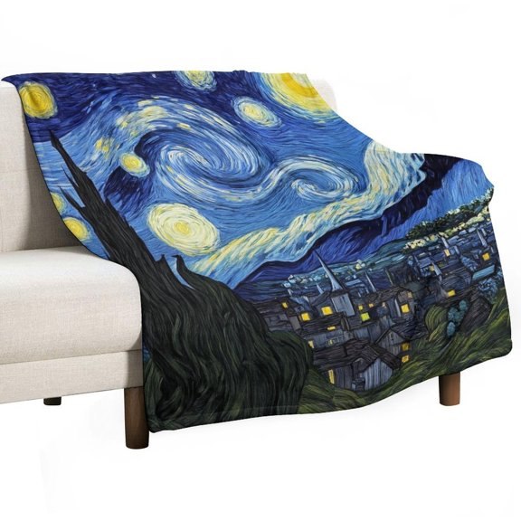 Abstract Art Starry Sky Throw Blanket for Women, Men - Super Soft Plush Blanket Throw Fleece Blanket Animal Blanket