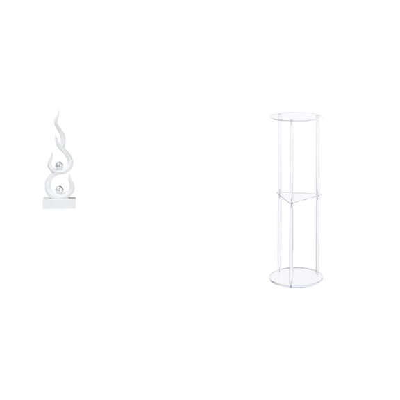 Abstract Art Statue Fire Sculpture Collectible Acrylic Side Table Sturdy Material for Office Display and Decor