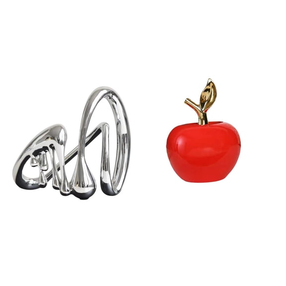 Abstract Art Statue Resin Sculpture Ceramic Figurine Elegant Material for Housewarming Coffee Table Bookshelf Bedroom