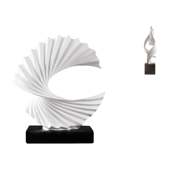 Abstract Art Statue Wave Sculpture Resin Craft Centerpiece Modern Gift for Office Home Coffee Table Decor
