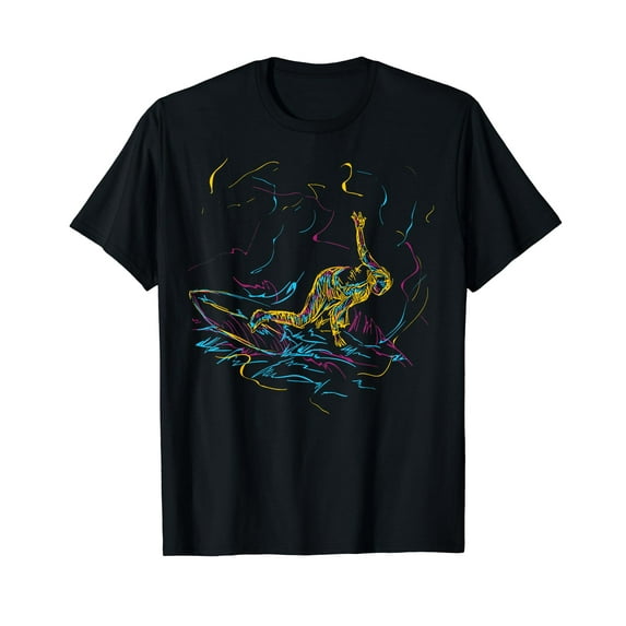 Abstract Art Surfing for Surfer and Surfers T-Shirt