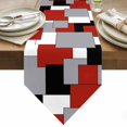 thumbnail image 1 of Abstract Art Table Runner 60 Inches Long Patchwork Red Black and Grey Table Runners for Dining Room Tabletop Dresser Scarf Home Party Banquet Wedding Holiday Decoration, 1 of 9