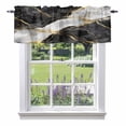 thumbnail image 1 of Abstract Art Valance Curtain Gold Black Water Ripple Gradient Marbling Window Valances Rod Pocket Short Curtains Window Treatments for Kitchen Bedroom Bathroom Laundry 42" x 18", 1 of 9