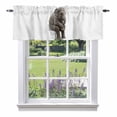 thumbnail image 1 of Abstract Art Valance Curtain for Windows Funny A Thinking Elephant Sitting on A Toilet Rod Pocket Curtain Valances Short Window Treatments Panels for Kitchen Bathroom Laundry Basement 42 x 12 Inch, 1 of 9