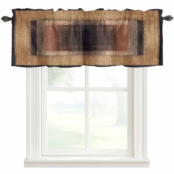 Abstract Art Valances for Windows Brown and Black Mottled Texture ...