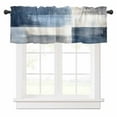 thumbnail image 1 of Abstract Art Valances for Windows Color Block Gary Blue Collage Oil Painting Rod Pocket Curtain Valance Window Treatment Short Curtains for Kitchen Living Room, 58"x16", 1 of 5