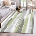 thumbnail image 1 of Abstract Art Washable Area Rugs 4'x6', Green Gray Mottled Color Block Oil Painting Low Pile Throw Living Room Rug Non-Slip Sturdy Edge Binding Carpet for Indoor Entryway Bedside Kitchen, 1 of 9
