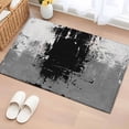thumbnail image 1 of Abstract Art Washable Small Entryway Area Rugs 2'x3', Black Grey Wall Mottled Texture Minimalist Modern Low Pile Throw Rug Non-Slip Sturdy Edge Binding Carpet for Front Door Floor Room Entry, 1 of 9