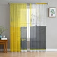 Abstract Art Watercolor Painting Sheer Curtains for Living Room Kitchen