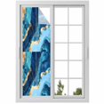 thumbnail image 1 of Abstract Art Window Privacy Film Water Ripple Gold Blue Gradient Marbling Decorative Glass Window Film UV Blocking Static Cling Non-Adhesive Sticker Covering for Home Door 23.6 x 78.7 inches, 1 of 8