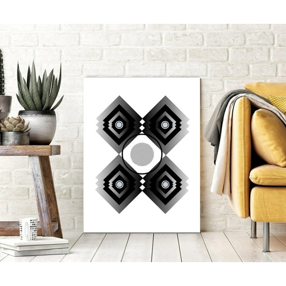 Abstract Artwork Black and White Design Wall Art Wall Decor F Canvas Prints Framed art