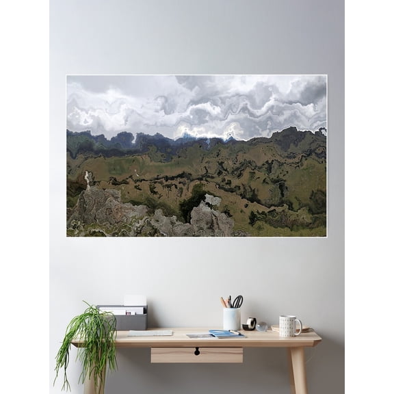 Abstract Australian Landscape Poster Wall Art, Modern Wall Decor For Living Room Bedroom, 8x12 UNFRAMED