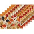 thumbnail image 1 of Abstract Autumn Leaves Placemats Set of 6 for Table Runner, Seasonal Kitchen Dining Table Decoration for Indoor Party Home Gifts 12 x 18 inch, 1 of 6