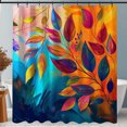Abstract Autumn Leaves Shower Curtain Modern Bathroom Decor with