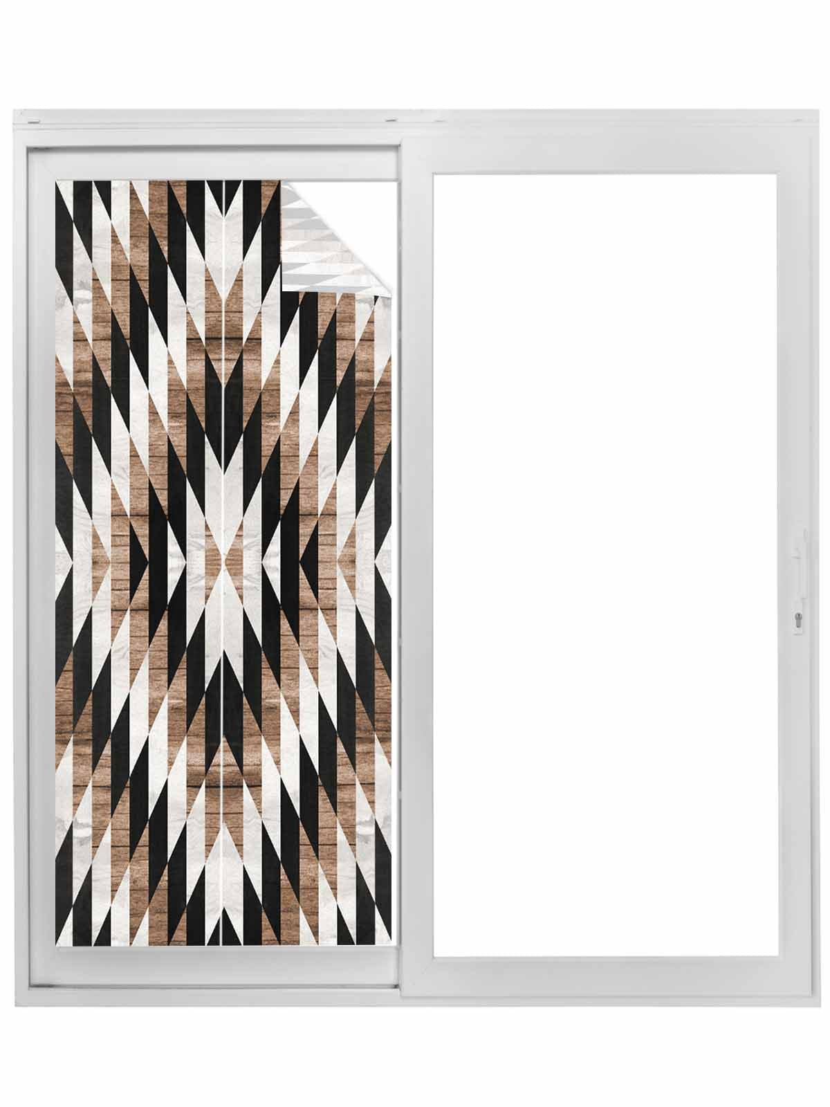 Abstract Aztec Window Privacy Film Stained Glass Window Film Decorative ...