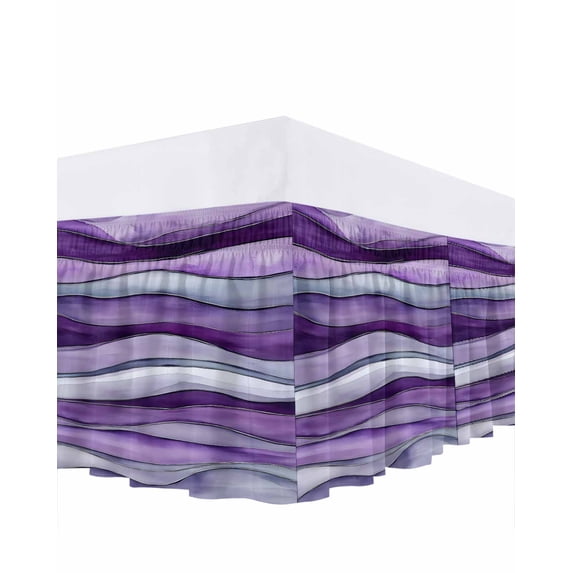 Aqua Queen Bed Skirt