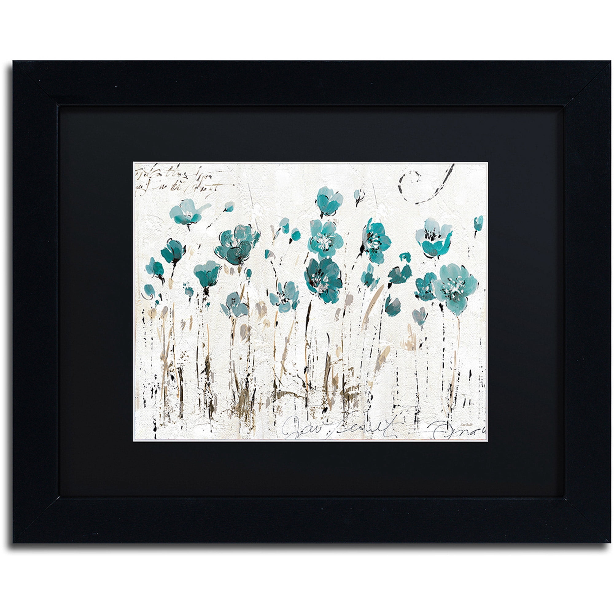 "Abstract Balance VI Blue" Canvas Art by Lisa Audit, Black Matte, Black Frame