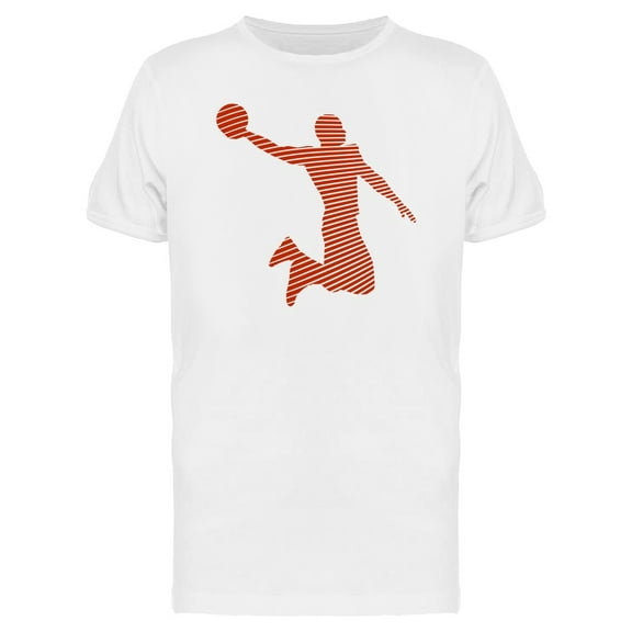 Abstract Basketball Player Icon T-Shirt Men -Image by Shutterstock, Male 3X-Large
