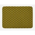 thumbnail image 1 of Abstract Bath Mat, Art Deco Inspired Pattern with Shells Vintage Geometric Simplicity, Plush Bathroom Decor Mat with Non Slip Backing, 29.5" X 17.5", Yellow Charcoal Grey, by Ambesonne, 1 of 2