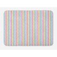 thumbnail image 1 of Abstract Bath Mat, Colorful Happy Illustration of Grunge Style Colorful Stripes in Summer Colors, Plush Bathroom Decor Mat with Non Slip Backing, 29.5" X 17.5", Multicolor, by Ambesonne, 1 of 2