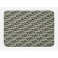 thumbnail image 1 of Abstract Bath Mat, Complex Geometric Triangles with Scrapbook Style Stripes Minimal, Plush Bathroom Decor Mat with Non Slip Backing, 29.5" X 17.5", Dark Taupe Grey and Ivory, by Ambesonne, 1 of 2