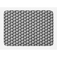 thumbnail image 1 of Abstract Bath Mat, Continuous Modern Swirl Ornamental Halftone Background Engraving Like, Plush Bathroom Decor Mat with Non Slip Backing, 29.5" X 17.5", Charcoal Grey and White, by Ambesonne, 1 of 2