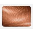 thumbnail image 1 of Abstract Bath Mat, Hexagonal Comb Mesh Pattern with Abstract Wave Motion Effect Geometric Image Print, Non-Slip Plush Mat Bathroom Kitchen Laundry Room Decor, 29.5 X 17.5 Inches, Pale Rust, Ambesonne, 1 of 2