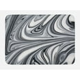 thumbnail image 1 of Abstract Bath Mat, Mix of White and Black Hallucinatory and Surreal Liquid Marble Figures Graphic Artwork, Non-Slip Plush Mat Bathroom Kitchen Laundry Room Decor, 29.5 X 17.5 Inches, Grey, Ambesonne, 1 of 2