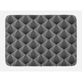 thumbnail image 1 of Abstract Bath Mat, Monochrome Style Grid Inspired Layout of Geometric Rhombus Like Streaks, Plush Bathroom Decor Mat with Non Slip Backing, 29.5" X 17.5", Charcoal Grey White, by Ambesonne, 1 of 2