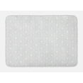 thumbnail image 1 of Abstract Bath Mat, Muted Grey Tones Stripes Circles Minimalistic Geometric Motifs Illustration, Plush Bathroom Decor Mat with Non Slip Backing, 29.5" X 17.5", White Pale Grey, by Ambesonne, 1 of 2