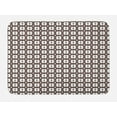 thumbnail image 1 of Abstract Bath Mat, Print of Classic Vintage Design Demonstration of Geometric Shapes Dashes, Plush Bathroom Decor Mat with Non Slip Backing, 29.5" X 17.5", Umber and White, by Ambesonne, 1 of 2