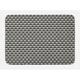 thumbnail image 1 of Abstract Bath Mat, Repeating Stripes with Curved Line Motifs Modern Art Style Tile Design, Plush Bathroom Decor Mat with Non Slip Backing, 29.5" X 17.5", Beige Charcoal Grey, by Ambesonne, 1 of 2