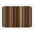 thumbnail image 1 of Abstract Bath Mat, Retro Vertical Striped Background in Different Shades of Earthen Tones Image, Non-Slip Plush Mat Bathroom Kitchen Laundry Room Decor, 29.5 X 17.5 Inches, Tan and Brown, Ambesonne, 1 of 2