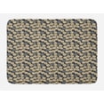 thumbnail image 1 of Abstract Bath Mat, Simple Rose Petals Pattern in Neutral Tones, Plush Bathroom Decor Mat with Non Slip Backing, 29.5" X 17.5", Dark Blue Grey Ecru, by Ambesonne, 1 of 2