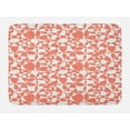 thumbnail image 1 of Abstract Bath Mat, Surreal Geometrical Coral Intersecting Multitude Peachy Circles Printing, Plush Bathroom Decor Mat with Non Slip Backing, 29.5" X 17.5", Salmon and White, by Ambesonne, 1 of 2