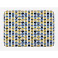 thumbnail image 1 of Abstract Bath Mat, Surreal Pattern with Different Ornamental Shapes Hand Drawn Like, Plush Bathroom Decor Mat with Non Slip Backing, 29.5" X 17.5", Yellow Blue Charcoal Grey, by Ambesonne, 1 of 2