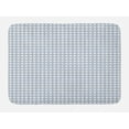 thumbnail image 1 of Abstract Bath Mat, Symmetric and Geometric Composition of Flower Like Shapes in Soft Tones, Plush Bathroom Decor Mat with Non Slip Backing, 29.5" X 17.5", Ceil Blue and White, by Ambesonne, 1 of 2