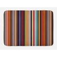 thumbnail image 1 of Abstract Bath Mat, Vibrant Colored Stripes Vertical Pattern Funky Modern Artistic Tile Illustration, Non-Slip Plush Mat Bathroom Kitchen Laundry Room Decor, 29.5 X 17.5 Inches, Multicolor, Ambesonne, 1 of 2