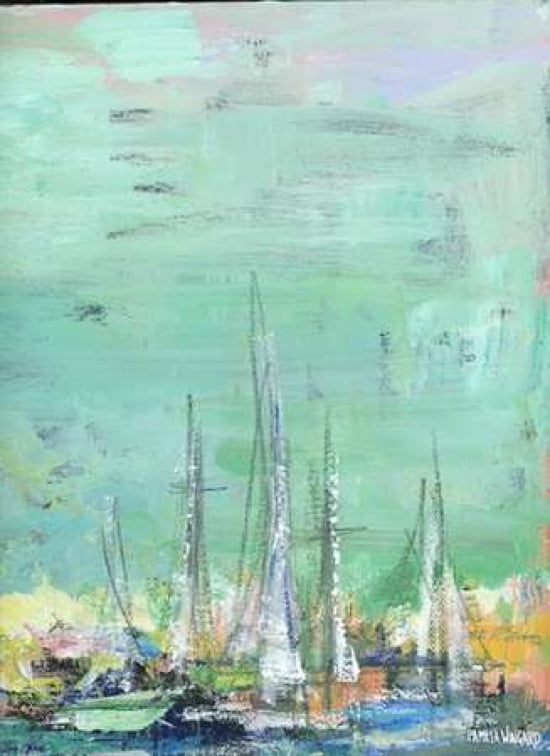 Abstract Bay I Canvas Art - Pamela J Wingard (18 x 24)