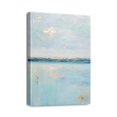 thumbnail image 1 of Abstract Beach Artwork - 12x16inch Modern Blue Ocean Bathroom Wall Art with Coastal Sunset & Sunrise Prints, 1 of 7