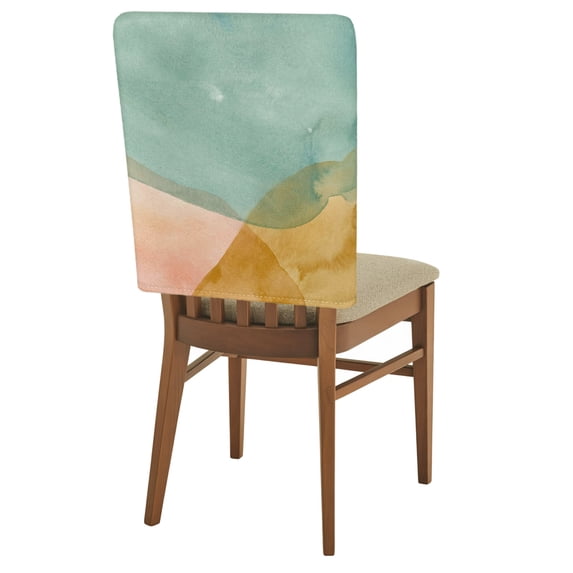 Abstract Beach Chair Back Covers Set of 6 Watercolor Teal Pink Brown ...
