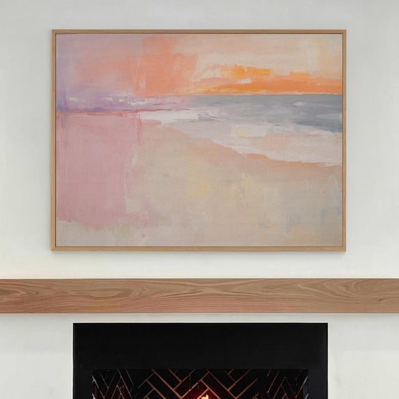 Abstract Beach Horizon Landscape Golden Hour Sunset Moody Seascape Wall ...