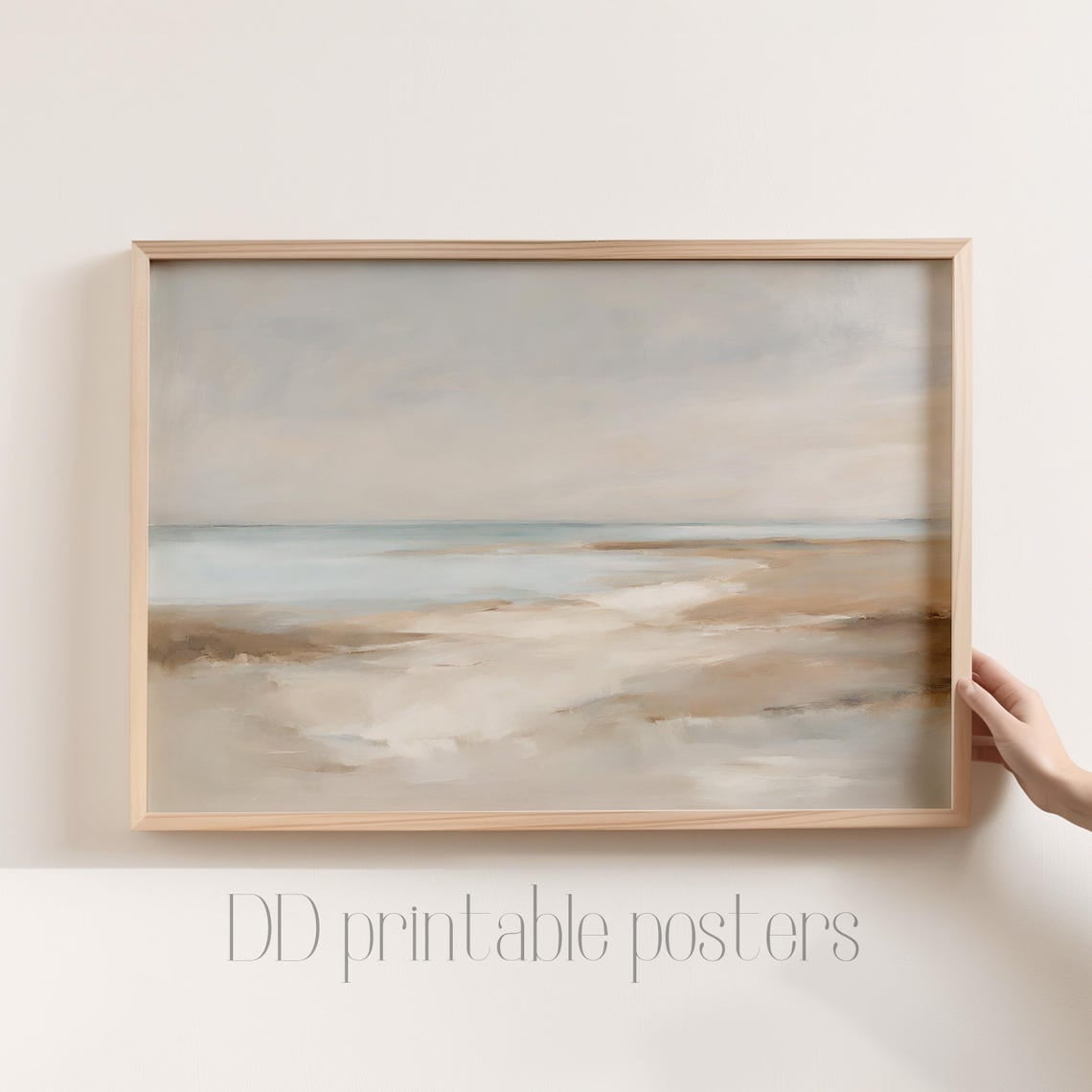 Abstract Beach Neutral Coastal Landscape Art Home Decor #1225, Unframed ...