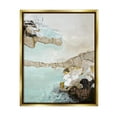 thumbnail image 1 of Abstract Beach Shoreline Scenery Abstract Graphic Art Metallic Gold Framed Art Print Wall Art, 1 of 9