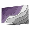 Abstract Beach TV Dust Cover 75 Inch, Aesthetic Grey to Purple Gradient ...