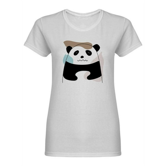 Abstract Beautiful Panda Shaped T-Shirt Women -Image by Shutterstock, Female Small